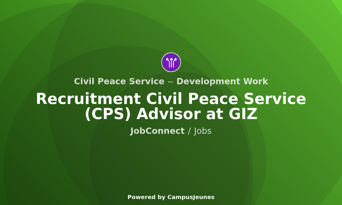 Recruitment Civil Peace Service (CPS) Advisor at GIZ - Douala