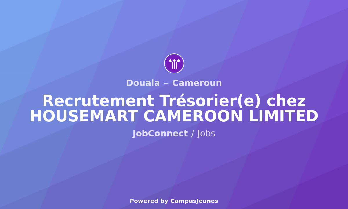 Recrutement Trésorier(e) chez HOUSEMART CAMEROON LIMITED - Douala