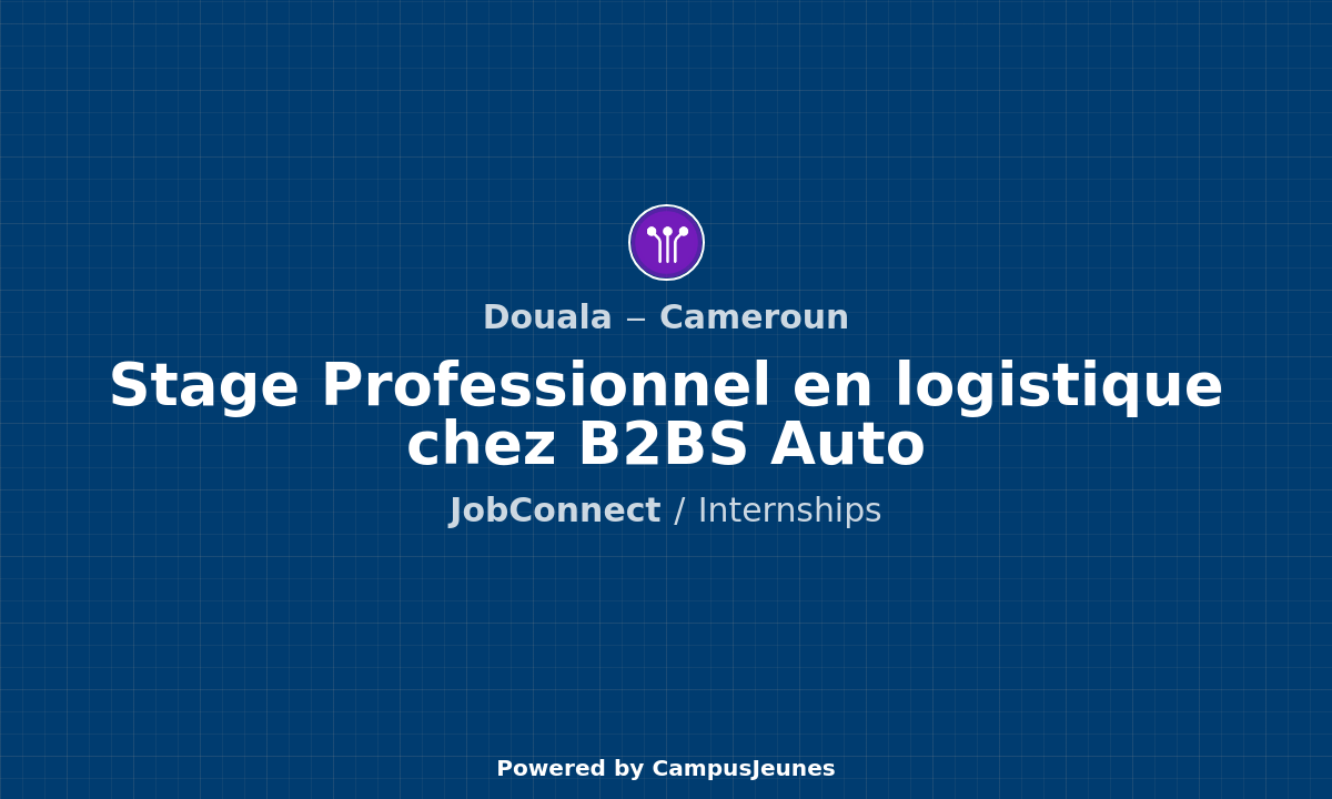 Stage Professionnel en logistique chez B2BS Auto - Douala