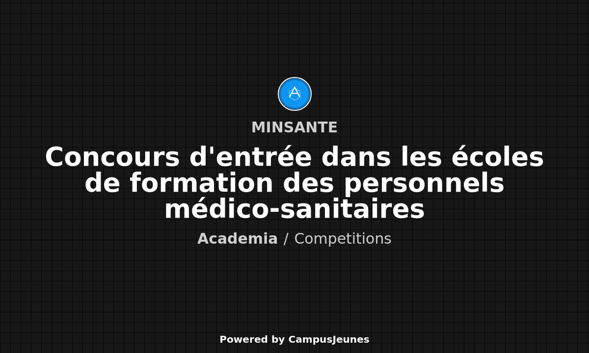 Concours MINSANTE 2025