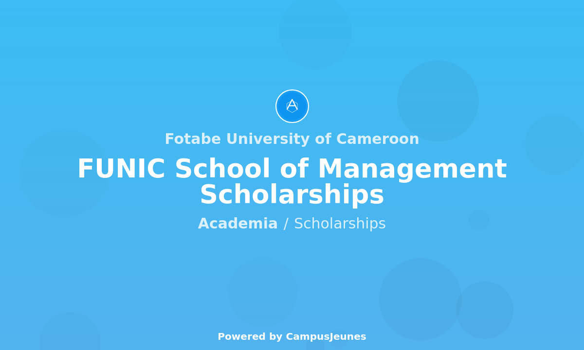 FUNIC School of Management Scholarships - Fotabe University of Cameroon (FUNIC)