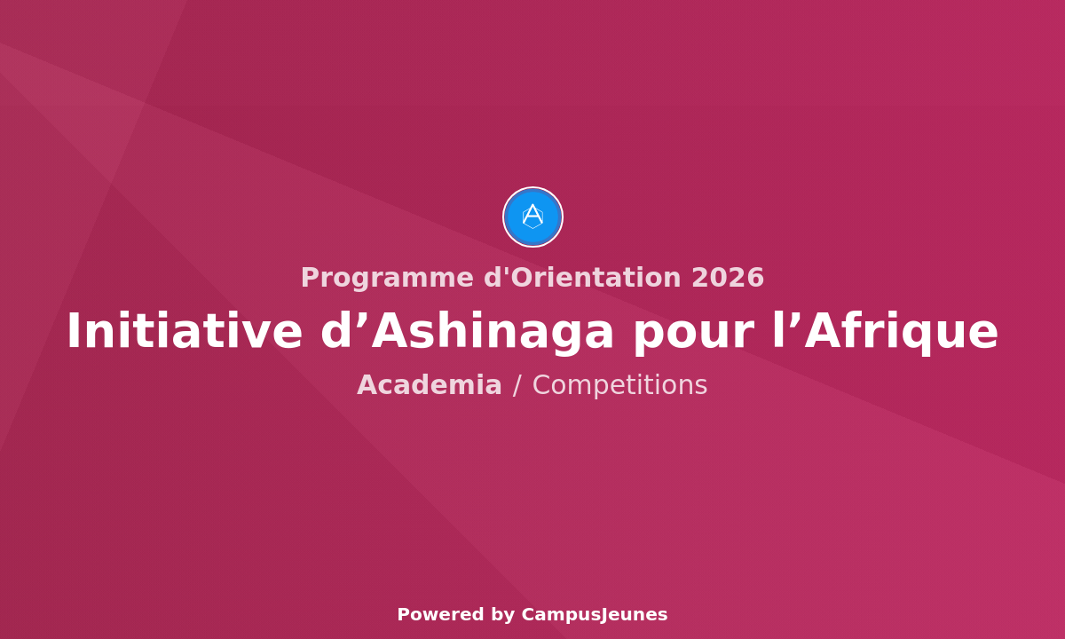 Initiative d'Ashinaga pour l'Afrique - Candidature 2025