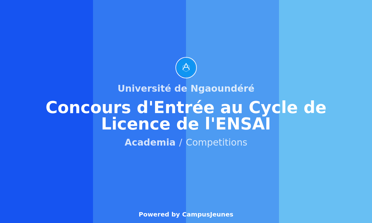 Concours d'Entrée à l'ENSAI de l'Université de Ngaoundéré 2025