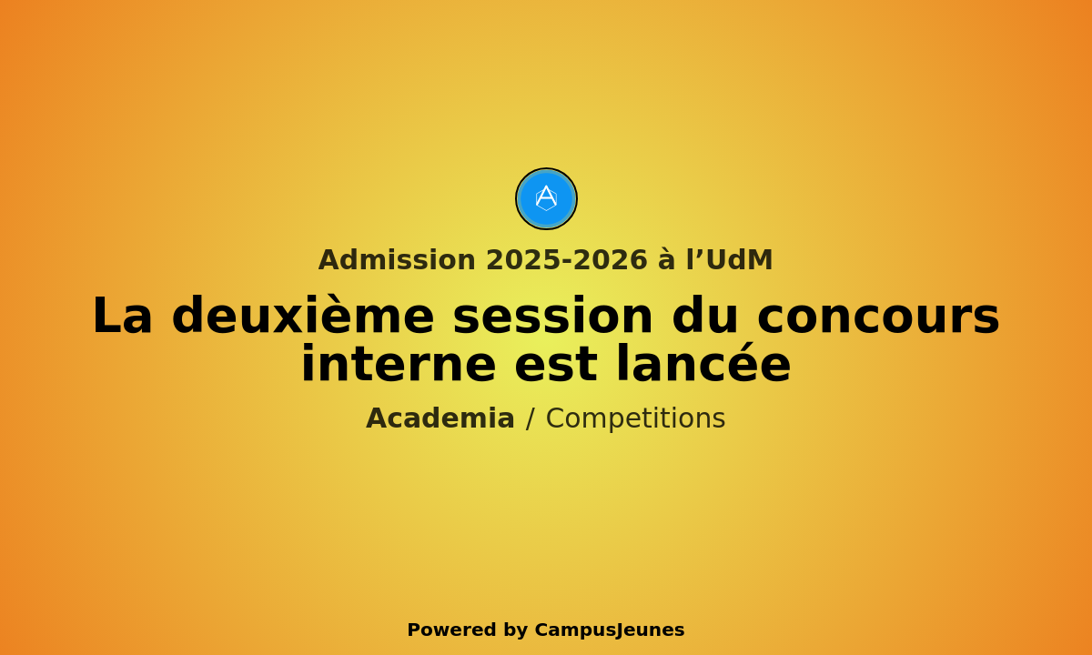 Admission 2025-2026 à l'Université des Montagnes : La deuxième session du concours interne est lancée