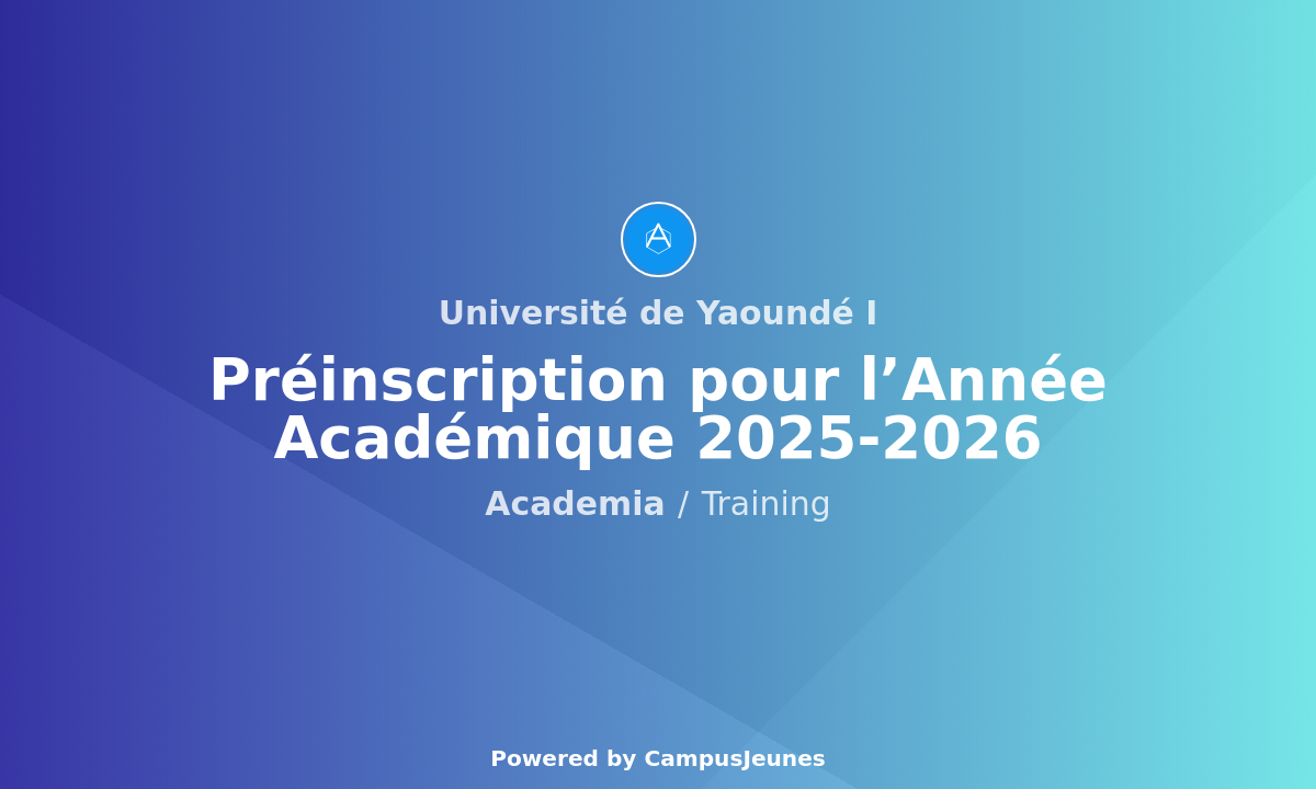 Préinscription à l'Université de Yaoundé I pour l'Année Académique 2025-2026